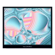 Dance of the Waves in Aqua posters