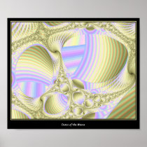 Dance of the Waves in Light Gold Print