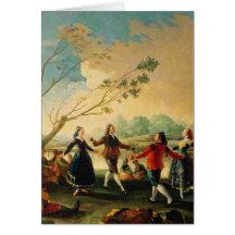 Dance on the Banks of the River Manzanares, 1777 Greeting Card