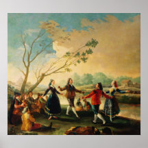 Dance on the Banks of the River Manzanares, 1777 Posters