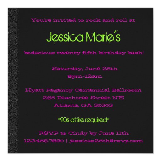 Dance Party CD Invite