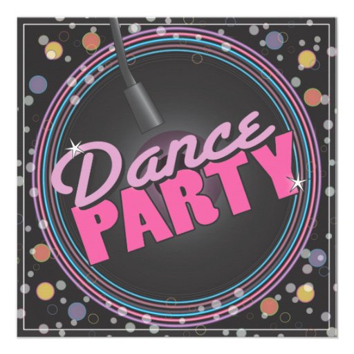 Dance Party Celebration Invitation