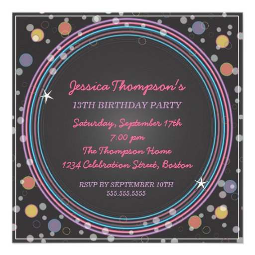 Dance Party Celebration Invitation