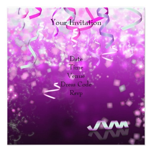 Dance Party Event Streamers Custom Announcements