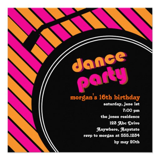 Dance Party Invitation