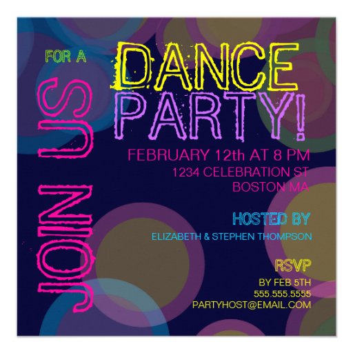 Dance Party! Invitation