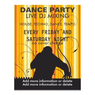 Dance Party Live DJ Music Flyer flyer