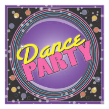 Dance Party! Neon Celebration Invitation