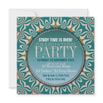 Dance Party Time Graduation Invitations