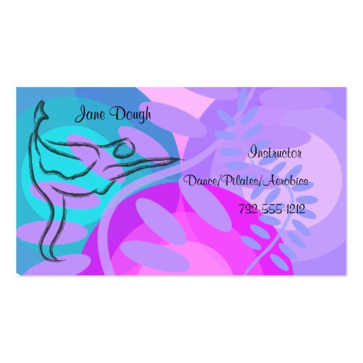 Dance Pilates Dance Appointment Card Business Card Templates (front side)