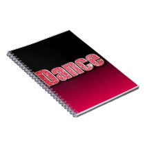 Dance Pink Glitter Spiral Note Book