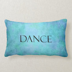 Dance Quote Teal Blue Watercolor Dancing Template Throw Pillow