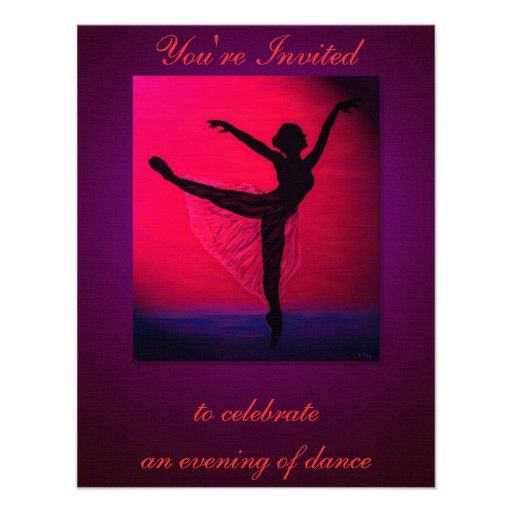 Dance Recital custom invitation