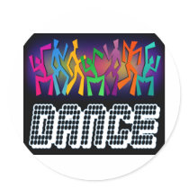 Dance Round Stickers