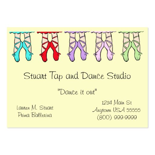 Dance Studio Business Cards (front side)