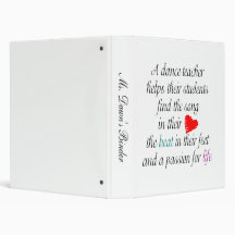 Dance Teacher Binder