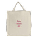 Dance Yourself Silly embroidered bags