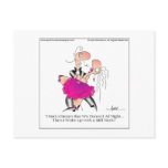 DANCED ALL NIGHT Cartoon Postcard by April McCallu