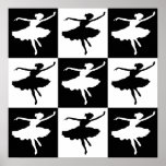 Dancer1 Checkered Canvas Print posters