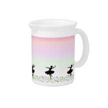 Dancer amongst the stars and pink sky pitcher