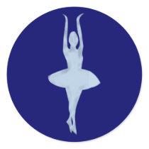 Dancer ballet more dancer clench round stickers