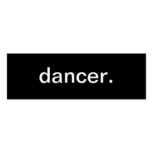 Dancer Business Card (front side)