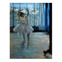 Dancer in Front of a Window  c.1874-77 Post Card