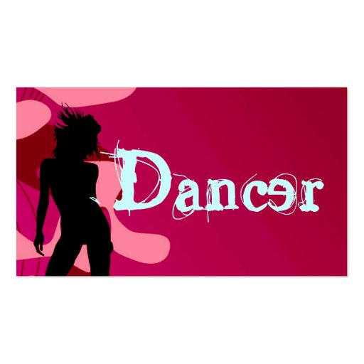 Dancer In Pink Business Card (back side)