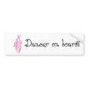 Dancer on Board bumper stickers