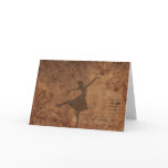 dancer on old paper card