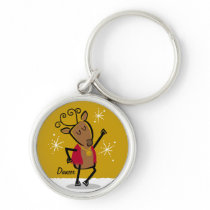Dancer Reindeer Custom Keychain