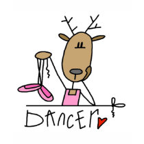 Dancer Reindeer Tshirts and Gifts