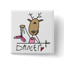 Dancer Reindeer Tshirts and Gifts buttons