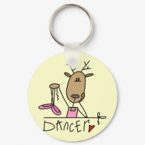 Dancer Reindeer Tshirts and Gifts keychains