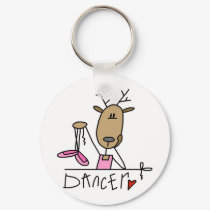Dancer Reindeer Tshirts and Gifts keychains