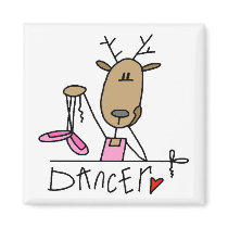 Dancer Reindeer Tshirts and Gifts magnets