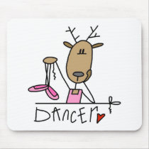 Dancer Reindeer Tshirts and Gifts mousepads