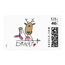 Dancer Reindeer Tshirts and Gifts postage by stick_figures Dancer Reindeer Tshirts and Gifts postage