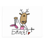 Dancer Reindeer Tshirts and Gifts Postcard