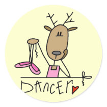 Dancer Reindeer Tshirts and Gifts stickers