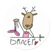 Dancer Reindeer Tshirts and Gifts stickers