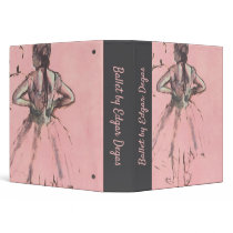 Dancer Viewed from the Back by Edgar Degas 3 Ring Binder