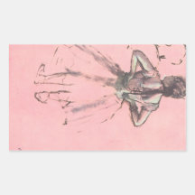 Dancer Viewed from the Back by Edgar Degas Rectangle Sticker