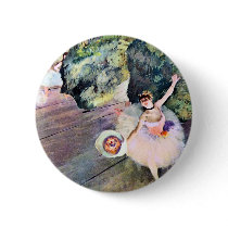 Dancer with a Bouquet of Flowers by Edgar Degas Pinback Button
