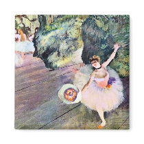 Dancer with a Bouquet of Flowers by Edgar Degas Fridge Magnets