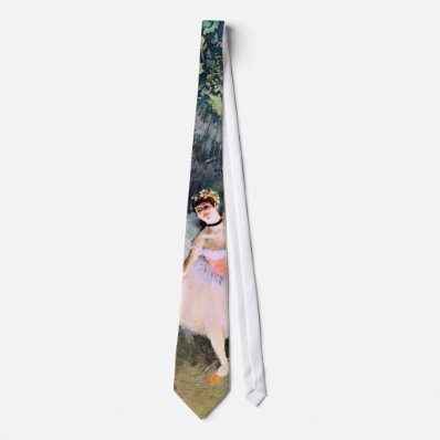 Dancer with a Bouquet of Flowers by Edgar Degas Neck Tie