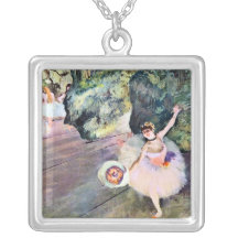Dancer with a Bouquet of Flowers by Edgar Degas Necklace