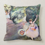 Dancer with a Bouquet of Flowers by Edgar Degas Pillows
