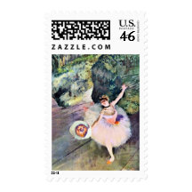 Dancer with a Bouquet of Flowers by Edgar Degas Postage Stamps