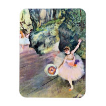 Dancer with a Bouquet of Flowers by Edgar Degas Rectangular Magnet
